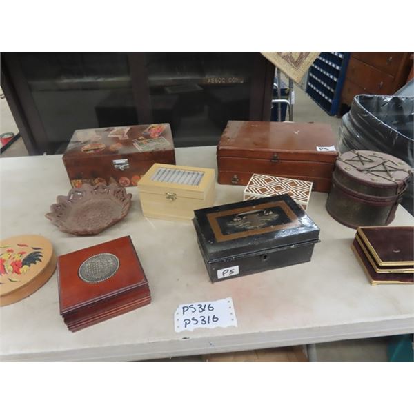 (PS) 10 Wooden Decorative Boxes