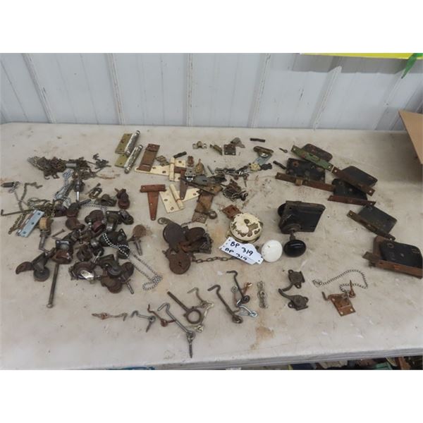 Old Hardware, Door Knobs, Hinges, Pad Locks, Furniture Castors, Hooks Plus More!