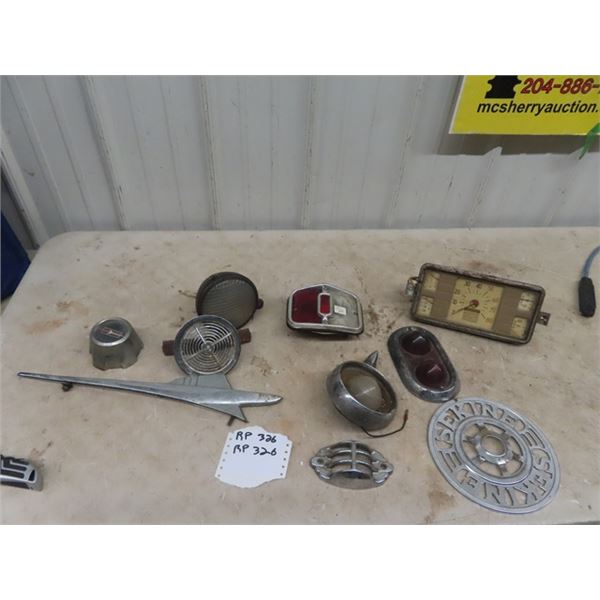 Auto Parts, Hood Ornaments, Dash Gauges, Lights, Tail Lights