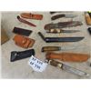 Image 3 : 8 Hunting Knives, & 12 Holsters/Sheaths