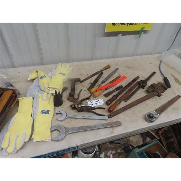 2 MAC Wrenches, Files, 3/4" Ratchet, New Gloves Plus More