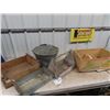 Image 1 : CPR Galv Pail, Fruit Crates, Wooden Tool Box