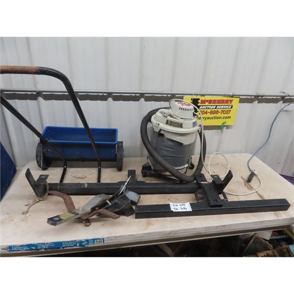 Reese REceiver Hitch, Shop Vac & Fertilizer Spreader