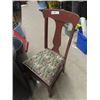 Image 3 : Wooden Chair w Tapestry Seat & Basket Chair
