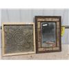 Image 1 : Cabin Mirror 22" x 30" & Metal Ceiling Tile 25" x 25"