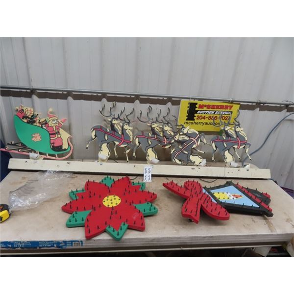 Light Up Christmas Ornaments- Santa & Reindeer 6' Long , Plus More!