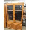Image 1 : (BD) Oak 2 Door Display Case w Bottom Drawer 2 Pcs 78" x 48" x 16"