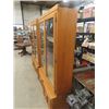 Image 2 : (BD) Oak 2 Door Display Case w Bottom Drawer 2 Pcs 78" x 48" x 16"