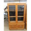 Image 1 : (BD) Oak 2 Door Display Case w Bottom Drawer 2 Pcs 78" x 48" x 16"