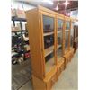 Image 2 : (BD) Oak 2 Door Display Case w Bottom Drawer 2 Pcs 78" x 48" x 16"
