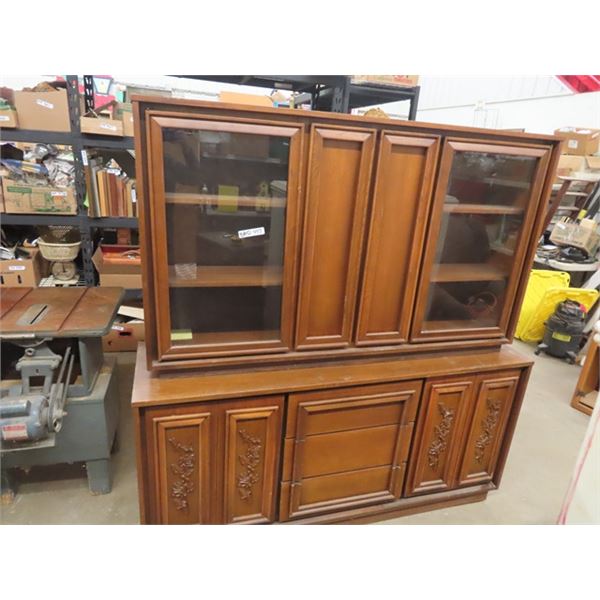 (BD) Buffet China Cabinet 68"x66"x18"