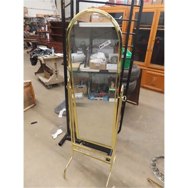 Brass Self Standing Mirror