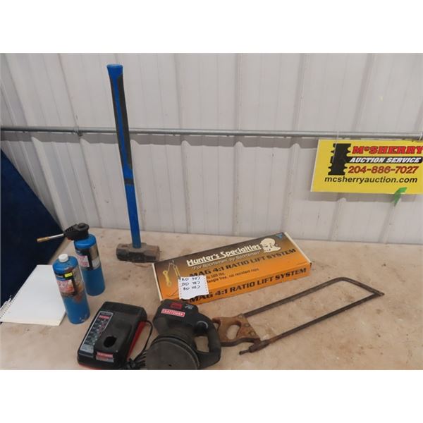 (BD) Craftsman 19.2 V , Sledge Hammer, Deer Sling, Meat Saw  Plus More