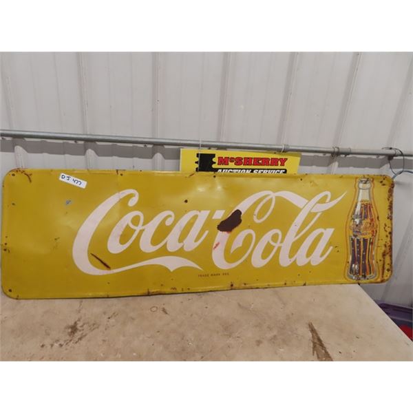 Metal Coca Cola Sign 17" x 57"