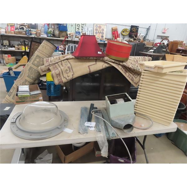 (BD) 18 Plastic Trays, Heat Blower, 6) Drawer Slide Hardware, & Dome Window