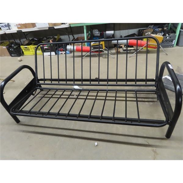 Metal Futon Frame - Just need Mattress & LG 42" TV - No Power Cord - TV Untested