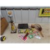 Image 1 : Gas Pump Display 21" T, Vitnage Ammo Boxes- No Ammo, Compass, Coleman Mantles Plus More!