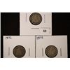 1875, 1876 & 1877 SEATED LIBERTY DIMES