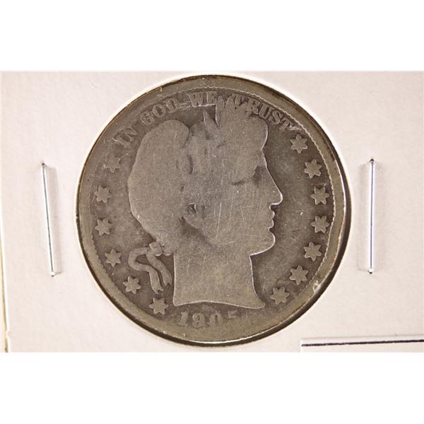 1905-S BARBER HALF DOLLAR