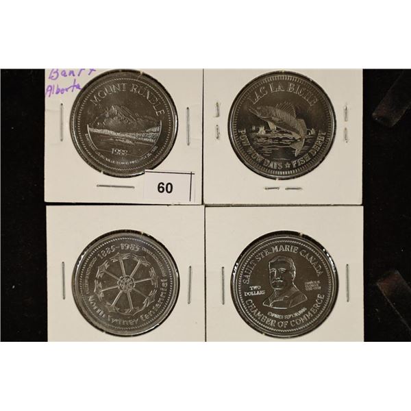 4 ASSORTED CANADA TRADE DOLLARS 1988 MOUNT