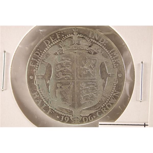1906 GREAT BRITAIN SILVER HALF CROWN
