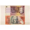 2 PIECES OF AUSTRALIA CURRENCY $5 AND A $20