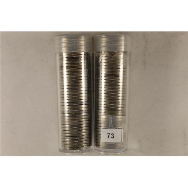 2 SOLID DATE ROLLS OF JEFFERSON NICKELS 1946 &
