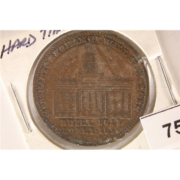 HARD TIMES TOKEN MERCHANTS EXCHANGE WALL STREET