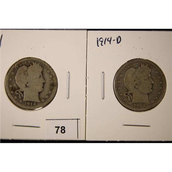 1914 & 1914-D BARBER QUARTERS