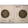 1914 & 1914-D BARBER QUARTERS