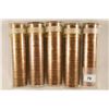5-50 CENT SOLID DATE ROLLS OF LINCOLN CENTS BU