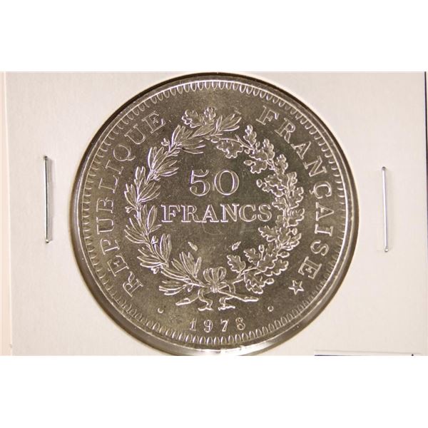 1978 FRANCE SILVER 50 FRANCS BRILLIANT UNC