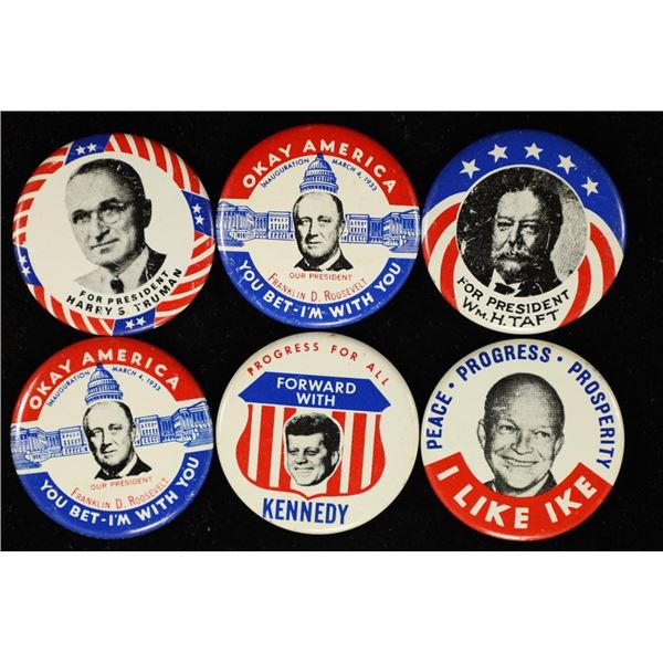 6-1 3/8'' REPRODUCTION POLITICAL BUTTONS
