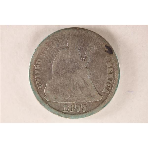1877-CC SEATED LIBERTY DIME