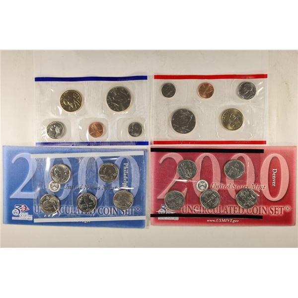 2000 US MINT SET (UNC) P/D (WITH ENVELOPE)