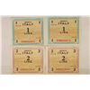 4 PIECES OF SERIES 1943 ITALY MILITARY PAYMENT