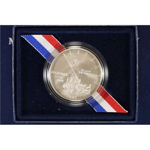 2005 MARINE CORPS 230TH ANNIVERSARY UNC SILVER