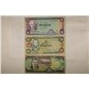 3 PIECES OF JAMAICA CURRENCY, $1, $2 & $100