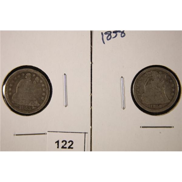 1853 & 1858 SEATED LIBERTY DIMES