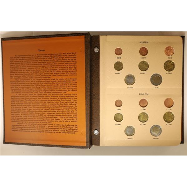 COMPLETE EUROPEAN UNION EURO COINAGE, COIN ALBUM