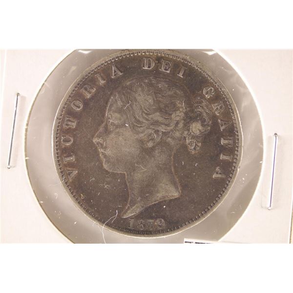 1879 GREAT BRITAIN SILVER HALF CROWN .4204 OZ. ASW
