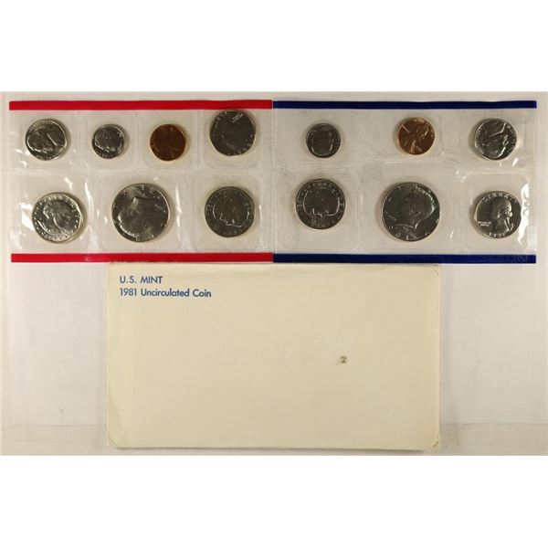 1981 US MINT SET (UNC) P/D/S (WITH ENVELOPE)
