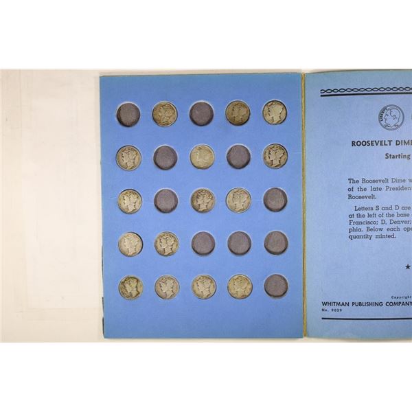 15 ASSORTED TEEN'S-1940'S MERCURY DIMES