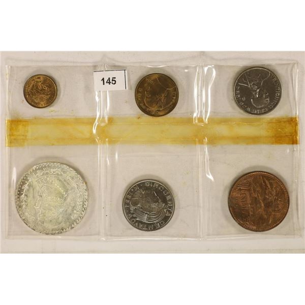 1964 MEXICO 6 COIN MINT UNC SET