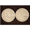 Image 1 : 1949-S & 1953 SILVER FRANKLIN HALF DOLLARS