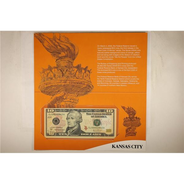 2004-A $10 FRN KANSAS CITY CRISP UNC