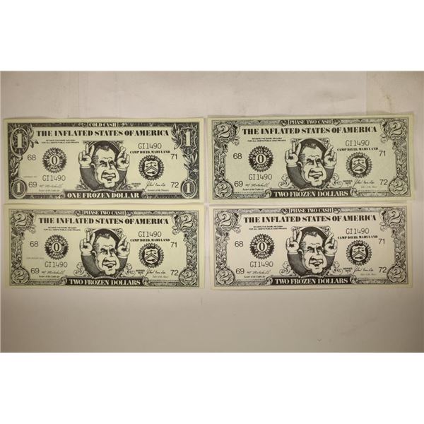 4 PIECES OF OVERSIZED INFLATED STATES OF AMERICA