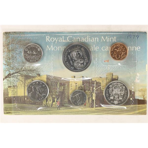 1974 CANADA UNC SET, ORIGINAL ROYAL CANADIAN MINT