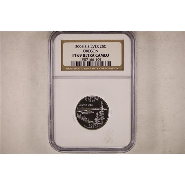 2005-S SILVER OREGON QUARTER NGC PF69 ULTRA CAMEO