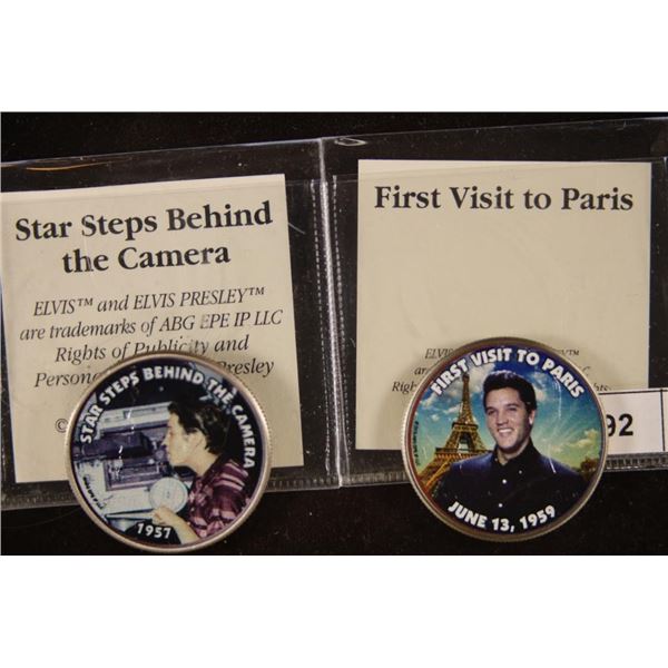 2 COLORIZED BRILLIANT UNC KENNEDY HALF DOLLARS